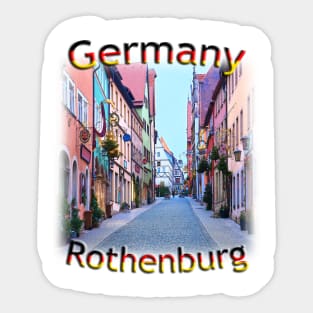 Germany - Rothenburg ob der Tauber streetscape Sticker